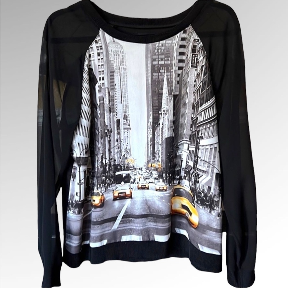 Ellie Tahari New York Streets long sleeve top